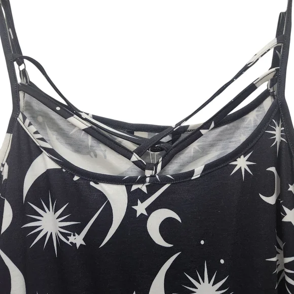 NWT BloomChic Halloween Gothic Black Moon Star Crisscross Neck Dress Plus 18/20 - Picture 4 of 7